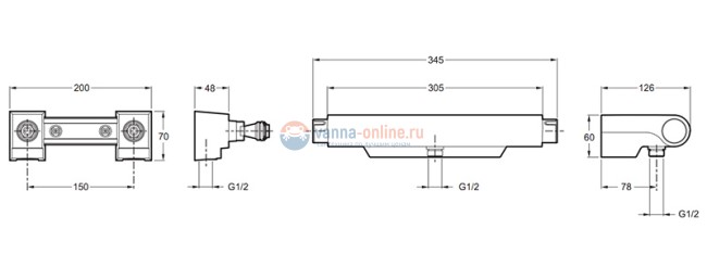 Смеситель Jacob Delafon Aparu для душа, хром, E98767-CP Смеситель Jacob Delafon Aparu для душа, хром, E98767-CP