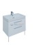 Тумба с раковиной Aquanet Nova Lite 75, 2 ящика, белый глянец(242262)