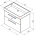 Тумба с раковиной Aquanet Nova Lite 75, 2 ящика, белый глянец(242262)