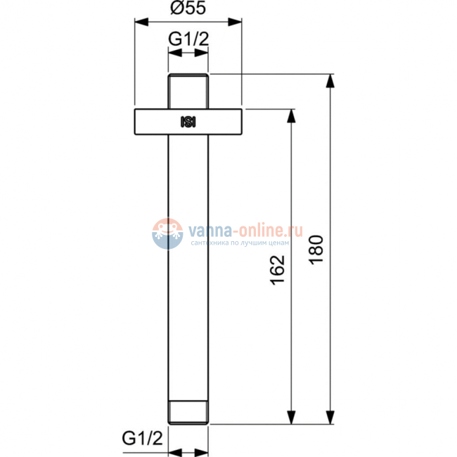 Потолочный держатель верхнего душа 150 мм Ideal Standard B9446XG