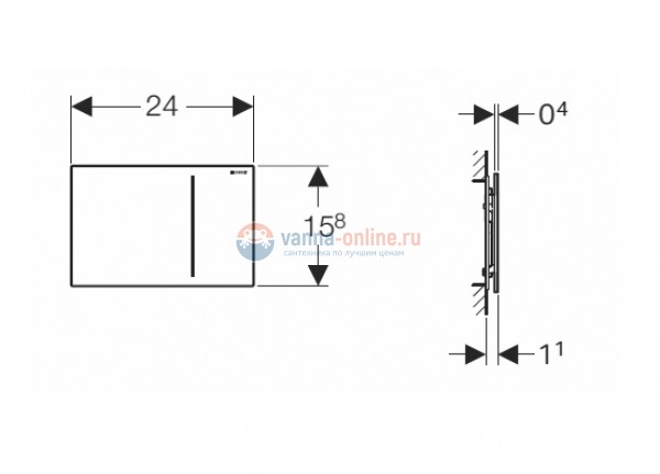 Клавиша Geberit Sigma Type 70 115.620.SQ.1 темно-коричневое стекло