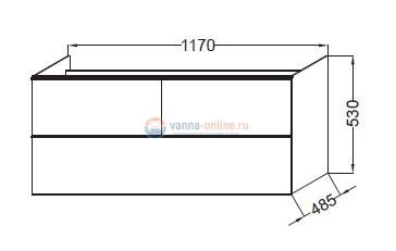 Тумба Jacob Delafon Odeon Up EB892RU-E5, дуб сонома