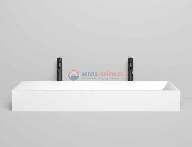 Раковина двойная Salini Sonata 120 x 45 x 13 см, из материала Solix, матовая белая 1401201M