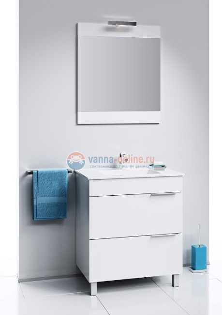 Тумба с раковиной Aqwella Бриг 75 Br.01.07/2/W, белый Тумба с раковиной Aqwella Бриг 75 Br.01.07/2/W, белый