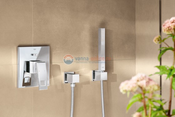 Смеситель Grohe Eurocube, 19896000 для ванны и душа, внешняя часть