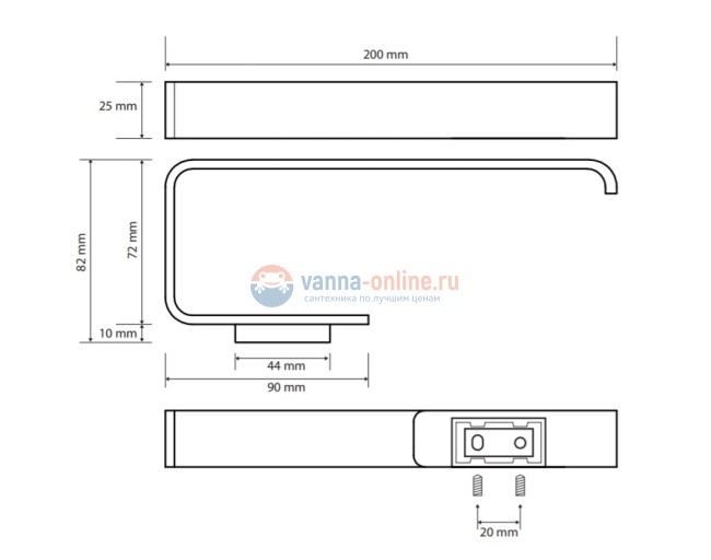 Полотенцедержатель-кольцо Bemeta Solo 139104062 20 x 8.2 x 2.5 см, хром Полотенцедержатель-кольцо Bemeta Solo 139104062 20 x 8.2 x 2.5 см, хром