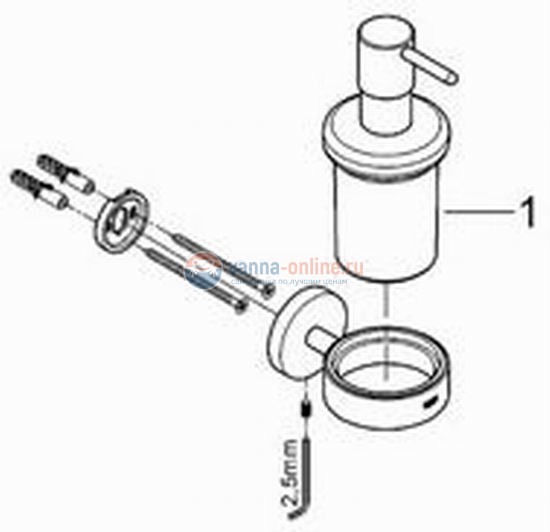 Дозатор для жидкого мыла Grohe Essentials 40448001 с держателем