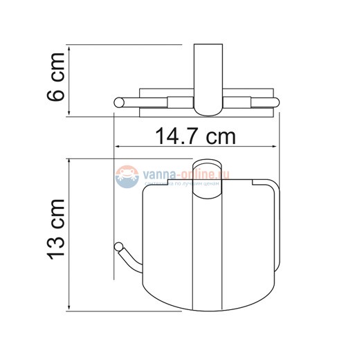 Держатель для туалетной бумаги WasserKRAFT Berkel 6825, с крышкой