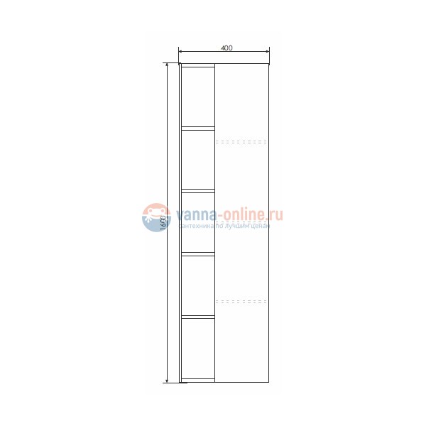 Шкаф-колонна Comfortу Милан-40 белый
