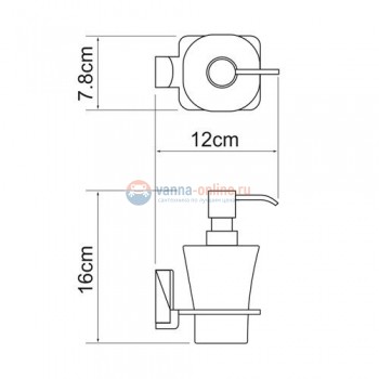 Дозатор с держателем WasserKRAFT Leine 5099WHITE