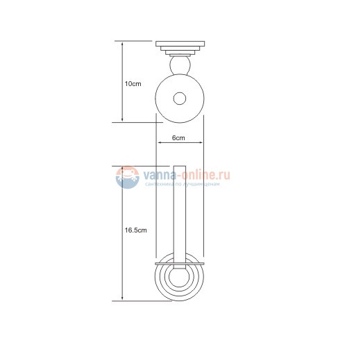 Держатель для туалетной бумаги WasserKRAFT Isar К-7397 Держатель для туалетной бумаги WasserKRAFT Isar К-7397