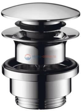 Донный клапан Hansgrohe 50100000 Push-open, для раковины с переливом, хром Донный клапан Hansgrohe 50100000 Push-open, для раковины с переливом, хром