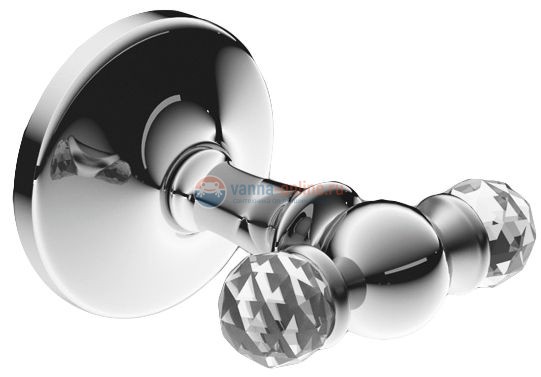 Двойной крючок Art&Max Antic Crystal AM-2686SJ-Cr, хром