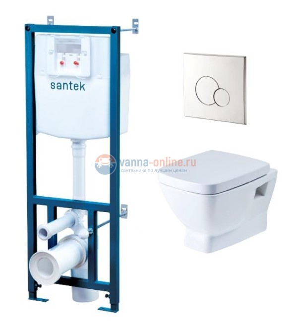 Инсталляция Santek с унитазом Santek Нео 1.WH50.1.543, сиденье микролифт, комплект Инсталляция Santek с унитазом Santek Нео 1.WH50.1.543, сиденье микролифт, комплект