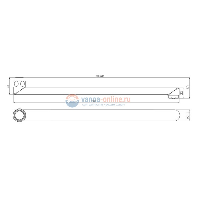 Излив для смесителя Lemark LM9474C, 40 см, хром