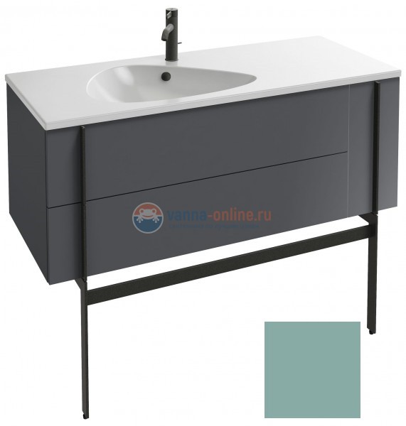 Тумба под раковину Jacob Delafon Nouvelle Vague 120 EB3036-S43, 3 ящика, цвет - ментол сатин