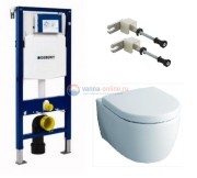 Инсталляция Geberit с безободковым унитазом Geberit iCon Rimfree 204060000, сиденье микролифт клавиша хром, комплект Инсталляция Geberit с безободковым унитазом Geberit iCon Rimfree 204060000, сиденье микролифт клавиша хром, комплект