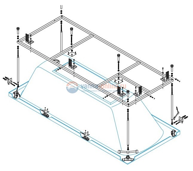 Каркас металлический Cezares EMP-150-70-MF для ванны