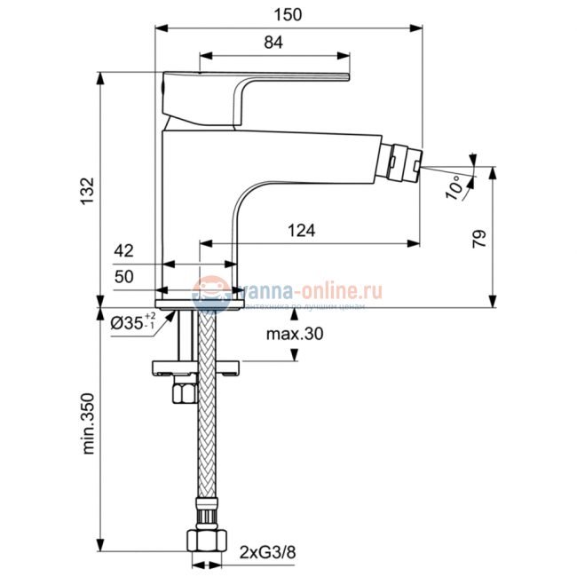 Смеситель для биде Ideal Standard BC690AA