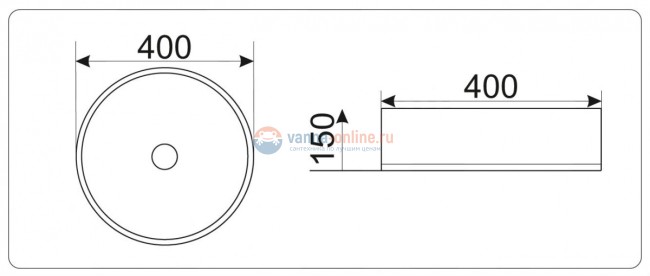 Раковина CeramaLux Серия N 9011 накладная, белый