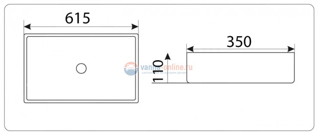 Раковина CeramaLux Серия N 9396 накладная, белый