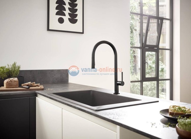 Кухонный смеситель Hansgrohe Talis M54, 72800800, с вытяжным изливом, 2 режима струи, под сталь