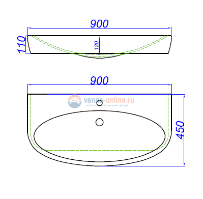 Раковина Aqwella Escape 900