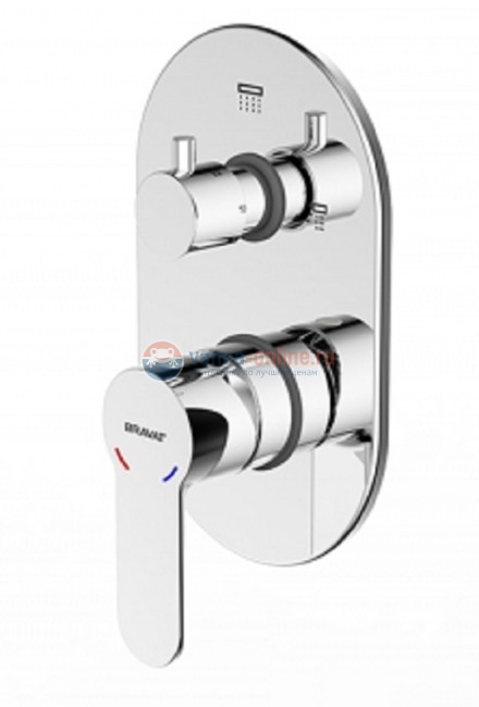 Смеситель Bravat New Moon P69191C-2-RUS для душа 3-х функциональный (внешняя часть)