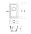 Кухонная мойка Iddis Tanto TU1P261i87 26 x 46 x 15.5 см, Granucryl, для подстольного монтажа, песок