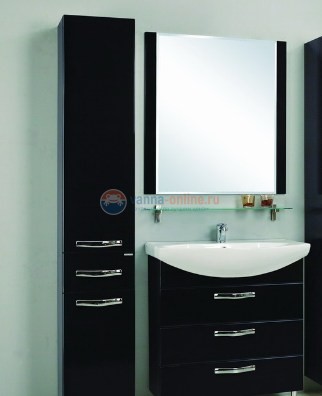 Тумба под раковину Акватон АРИЯ 80 Н, 1A141301AA950, черный глянец Тумба под раковину Акватон АРИЯ 80 Н, 1A141301AA950, черный глянец