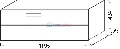 Тумба под раковину Jacob Delafon Rythmik EB1305-G80 цвет Светло- коричневый