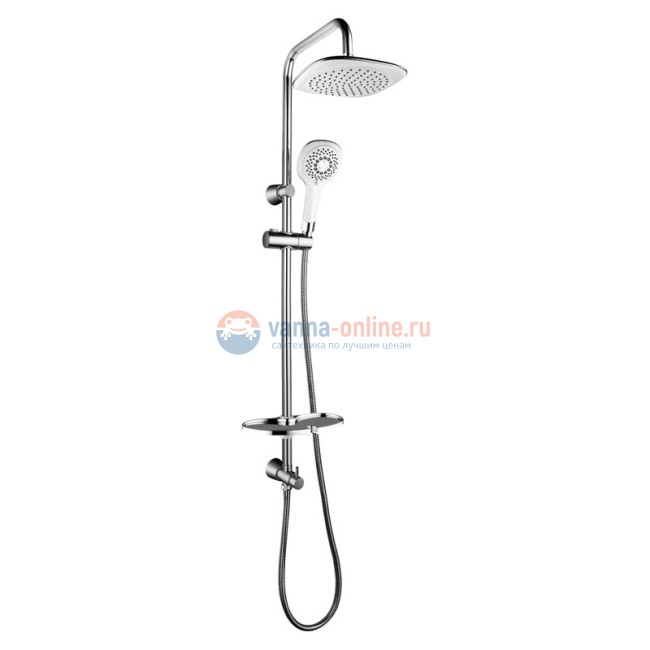 Душевая стойка Lemark LM8808C с верхним душем для встраиваемого смесителя