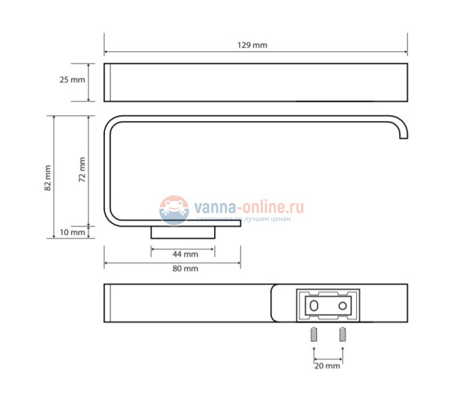 Держатель туалетной бумаги Bemeta Solo 139112022 12.9 x 8.2 x 2.5 см без крышки, хром