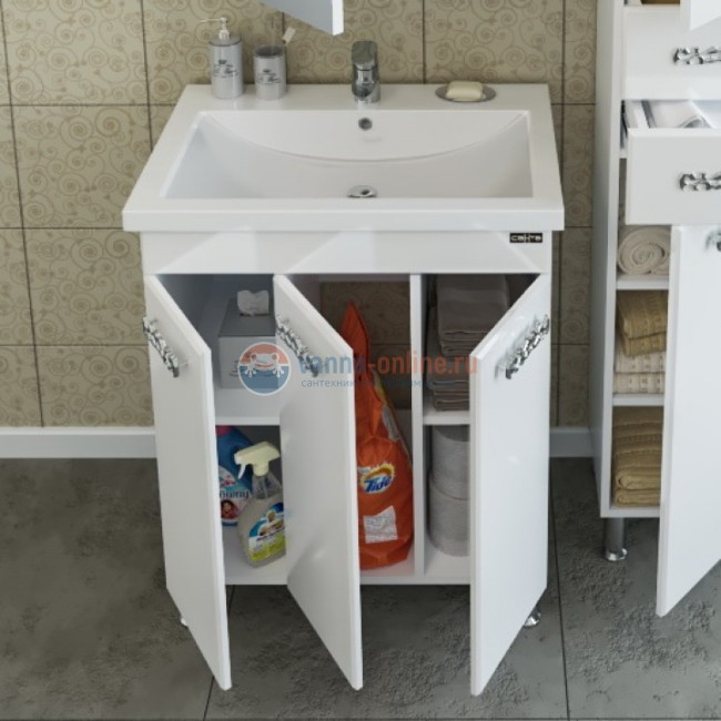 Тумба под раковину СаНта Ливерпуль 70 700120, напольная