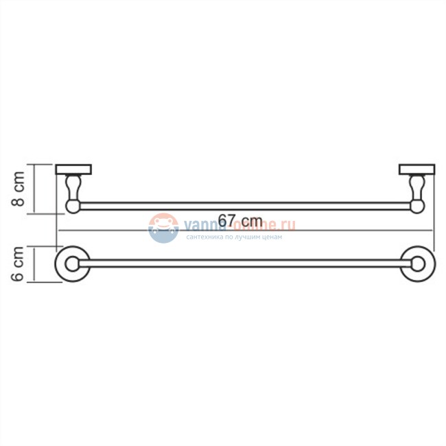 Полотенцедержатель одинарный WasserKRAFT Aland K-8530 Полотенцедержатель одинарный WasserKRAFT Aland K-8530