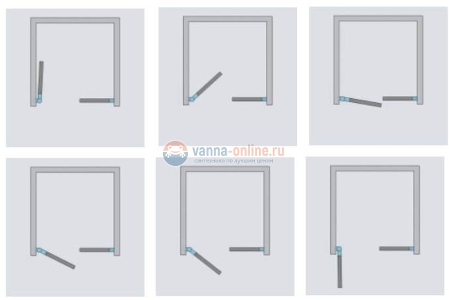Душевая дверь в нишу Radaway Arta DWS 110 R с неподвижным сегментом, стекло прозрачное