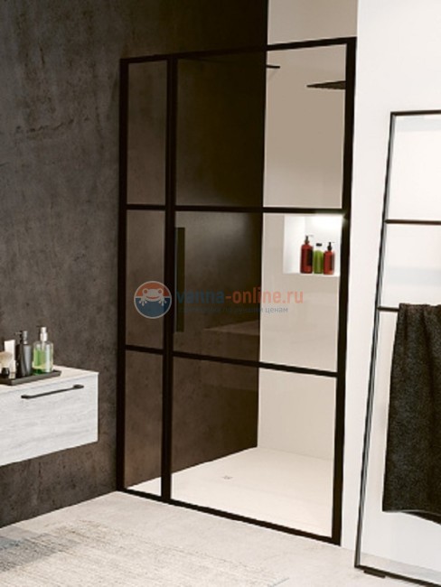 Душевая дверь в нишу Riho Grid XL GB104, GB1120000, 120 х 200 см с фиксированной частью 30 см