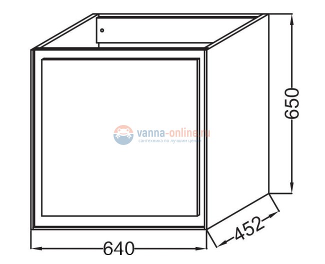 Тумба под раковину Jacob Delafon Rythmik Pure 65 см EB1770-M50, цвет голубой шторм матовый
