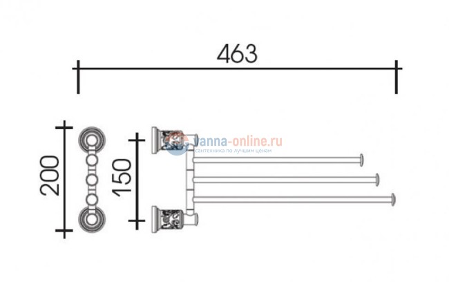 Полотенцедержатель Schein Carving 7065052 Полотенцедержатель Schein Carving 7065052