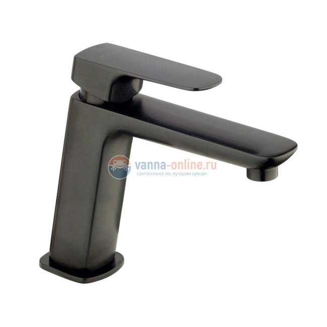 Смеситель для раковины Paini Nove с длинным изливом и донным клапаном, черный матовый