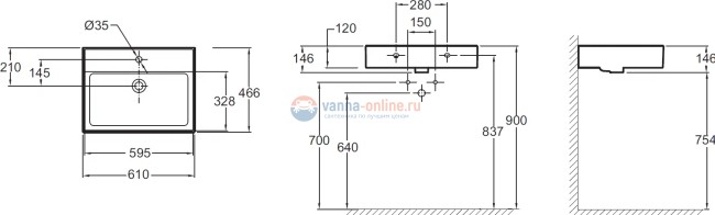 Jacob Delafon Раковина Jacob Delafon Vivienne EXBH112-00 60 см