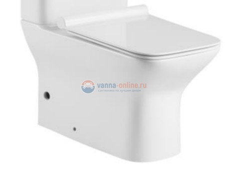 Чаша унитаза-компакт Aquanet Cube-C CL-12248B, Rimless, с сиденьем Soft Close, Slimseat