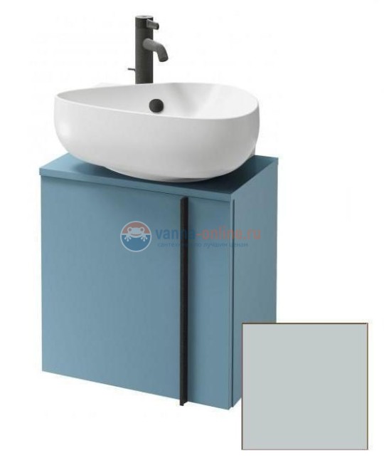 Тумба под раковину Jacob Delafon Nouvelle Vague 45 см, EB3045G-S25, цвет голубой шторм сатин, левая