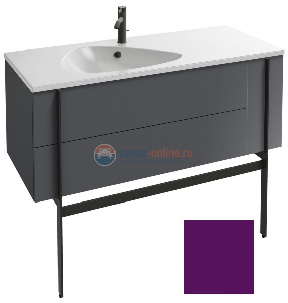 Тумба под раковину Jacob Delafon Nouvelle Vague 120 EB3036-S20, 3 ящика, цвет - сливовый сатин