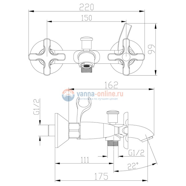 Смеситель Lemark Duetto LM5712C для ванны и душа