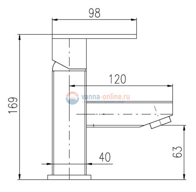 Смеситель для раковины Rav-Slezak Loira LR527.5K, с донным клапаном, хром