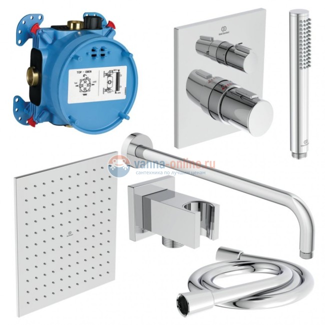 Промо комплект "ВСЕ для встройки ALL IN ONE" Ideal Standard CERATHERM C100 A7572AA Промо комплект "ВСЕ для встройки ALL IN ONE" Ideal Standard CERATHERM C100 A7572AA