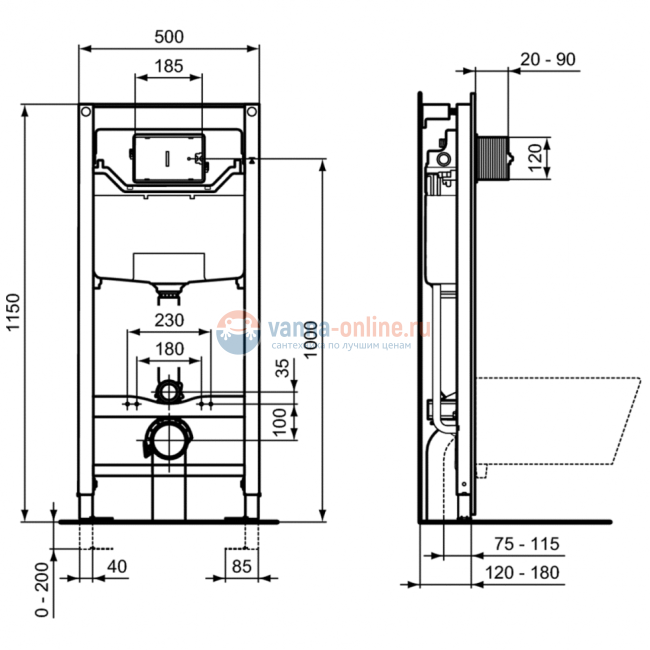 Промо комплект I.life 3 в 1 с унитазом T471601 IS i.life A, сиденьем и крышкой  T467601 IS i.life A и инсталляцией R020467 PROSYS 120 M
