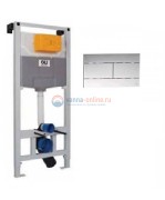 Инсталляция Oli 80 300572mSl00 для унитаза + панель слива SLIM хром-глянец