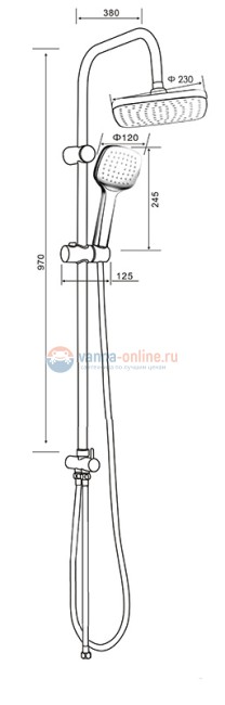 Душевая система Orange Lutz M04-944w, белый глянцевый Душевая система Orange Lutz M04-944w, белый глянцевый